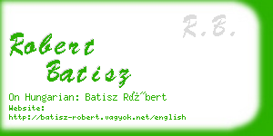 robert batisz business card